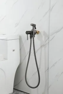 Гигиенический душ со смесителем Gappo G7206-9 оружейная сталь